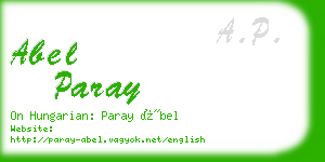 abel paray business card